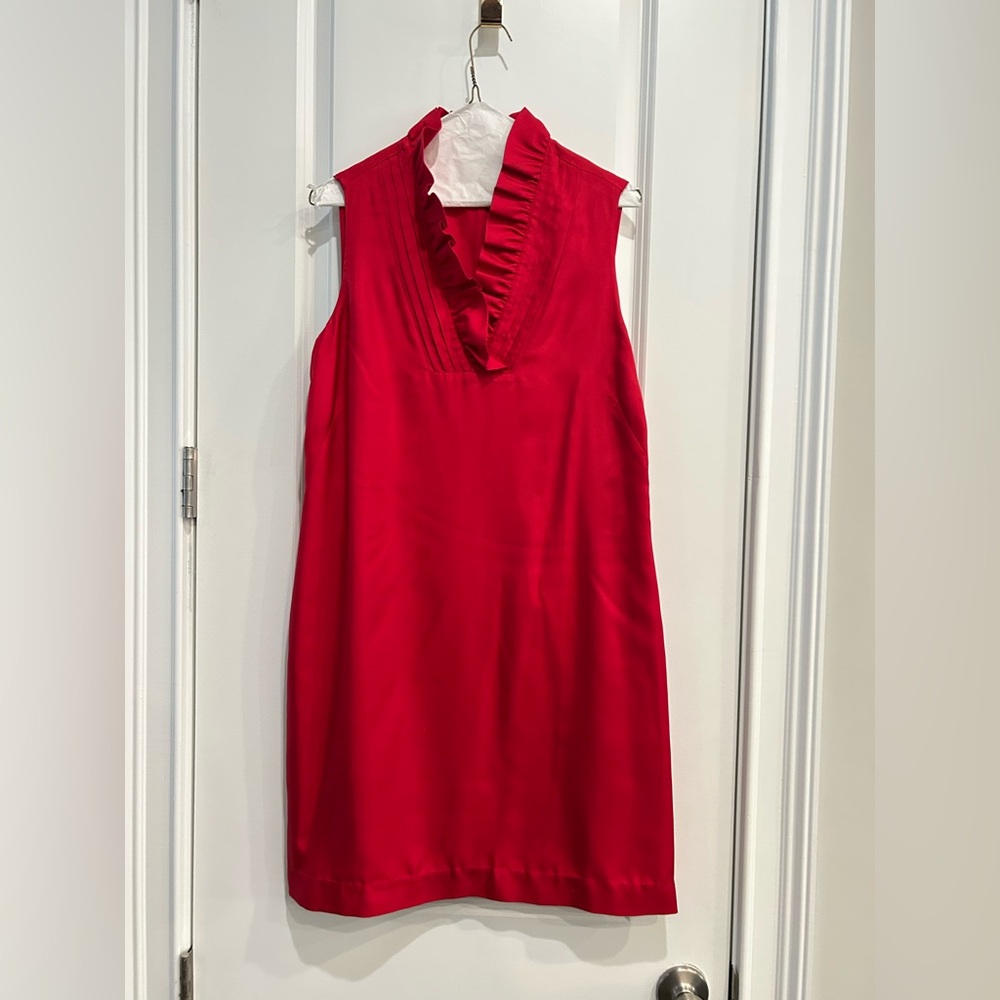 Vineyard Vines Red Ruffled Dress